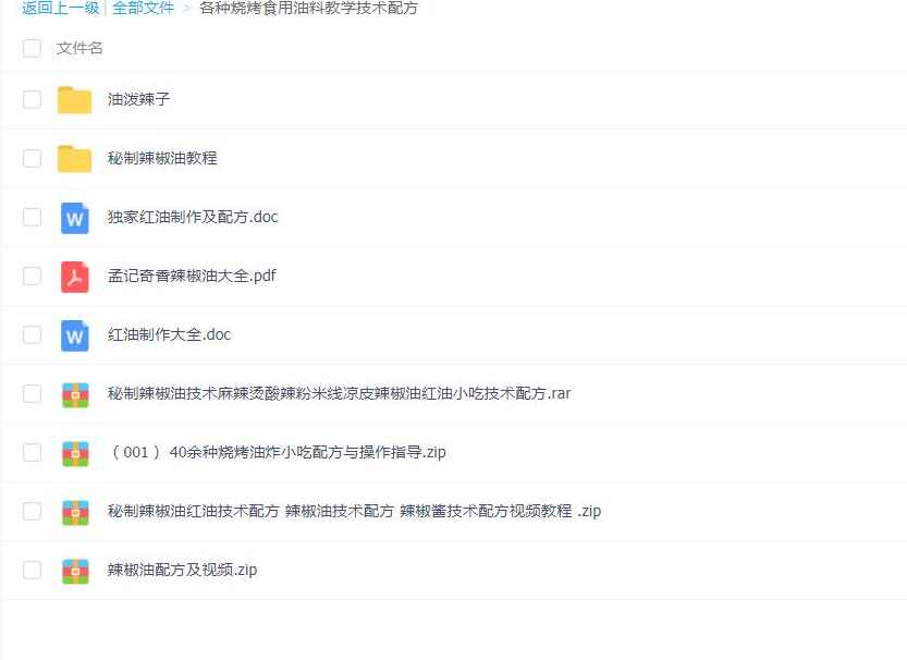 各种烧烤食用油料教学技术配方