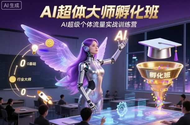 AI超体大师孵化班，AI超级个体流量实战训练营,定位,人工智能,收藏,第1张