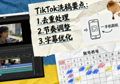 TikTok洗稿剪辑全流程课