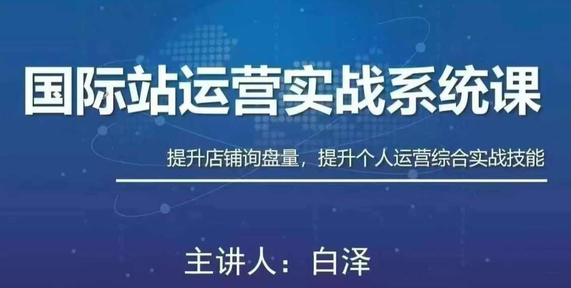 白老师·国际站运营实战系统（高质量询盘增长课）(部分更新),课程,学习,目标,定位,竞争,合作,数据分析,SEO,第1张