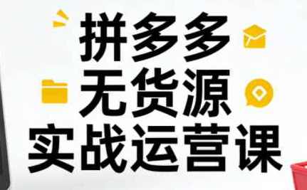 子枫老师·拼多多无货源实战运营课,课程,定位,模板,客户服务,第1张