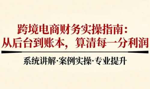 2025跨境电商财务实操指南