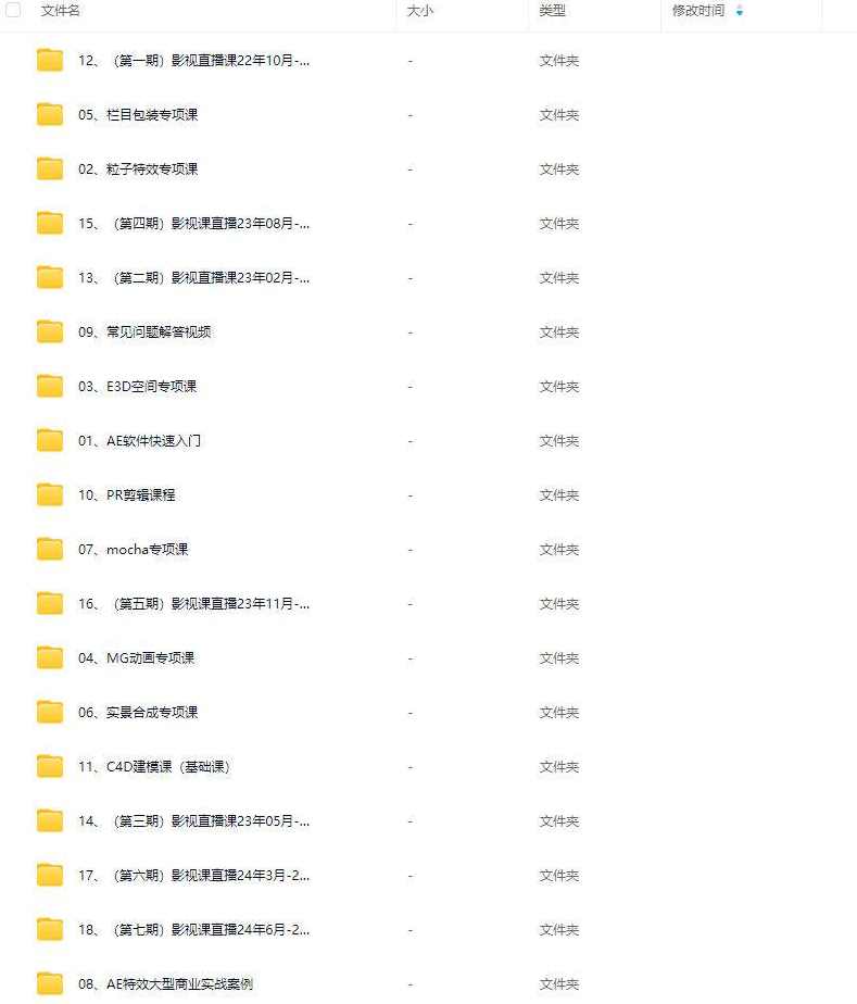 AE老温影视特效包装就业班合集339.0 GB