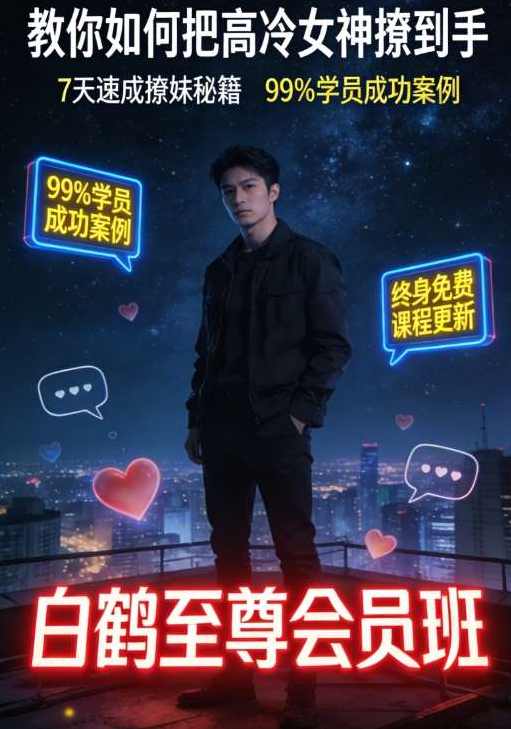 白鹤至尊会员班课程，教你如何把高冷女神撩到手,课程,直播,第1张