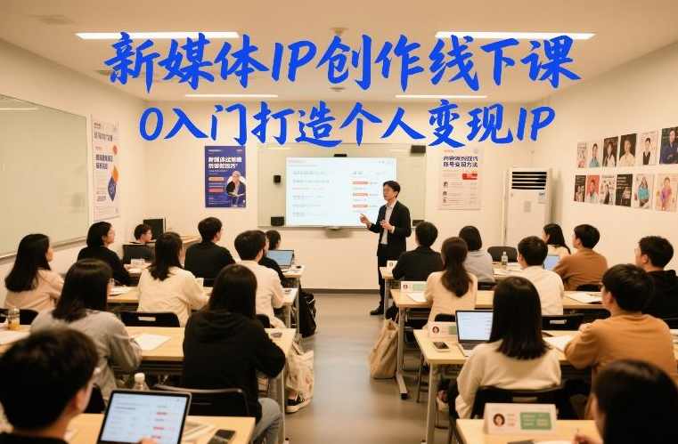 新媒体IP创作线下课，0入门打造个人变现IP