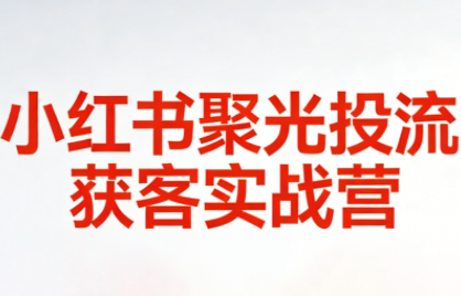 永曜·小红书聚光投流获客实战营,课程,学习,理解,人工智能,SEO,第1张
