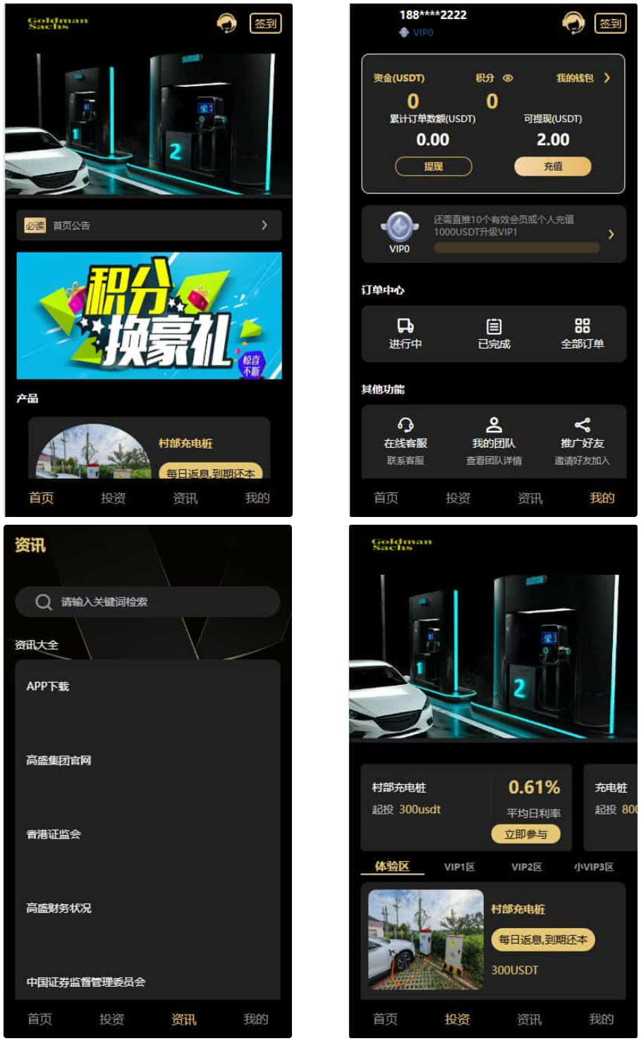 充电桩投资理财系统源码-前端uniapp纯源码+后端PHP,团队,人工智能,商城,量化投资,第2张