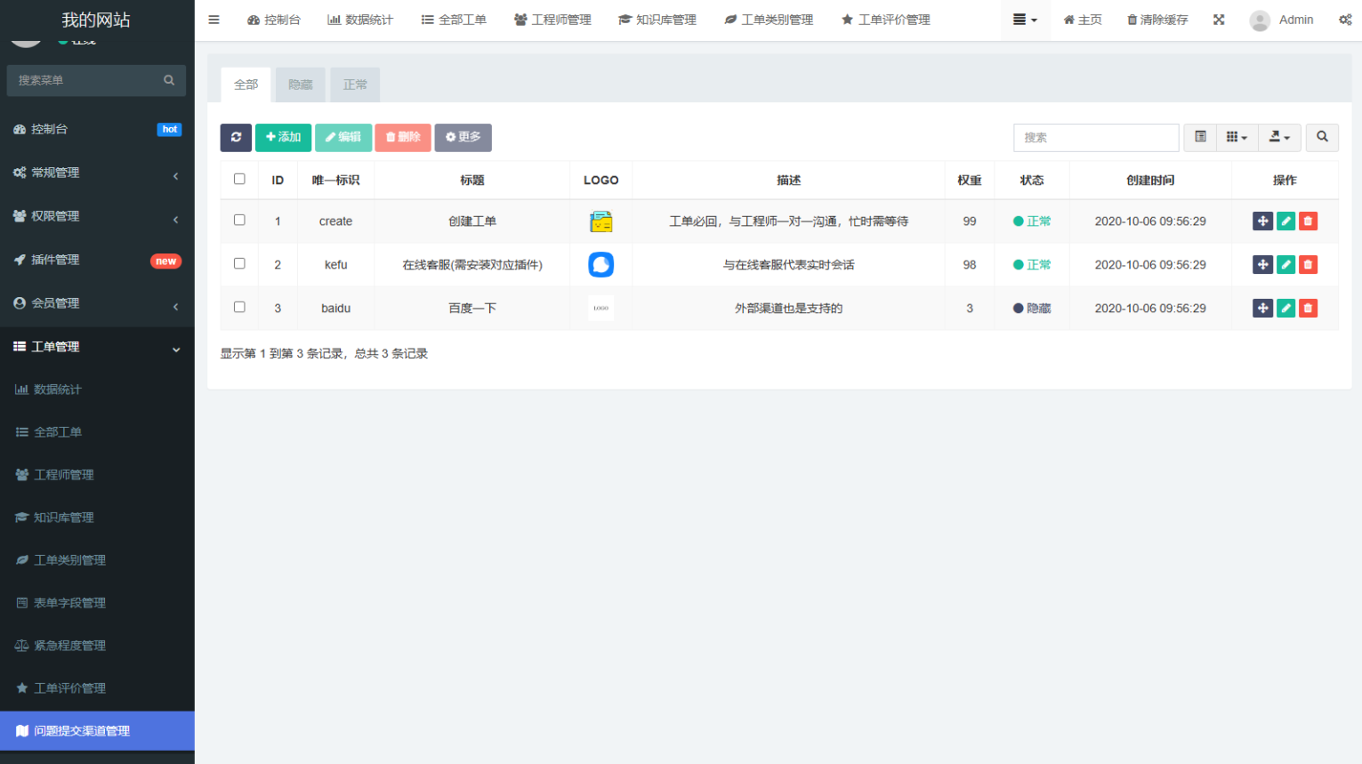 FastAdmin 工单系统源码 知识库 + 评价 + 短信邮件通知,管理,第5张 FastAdmin 工单系统源码 知识库 + 评价 + 短信邮件通知,管理,第5张