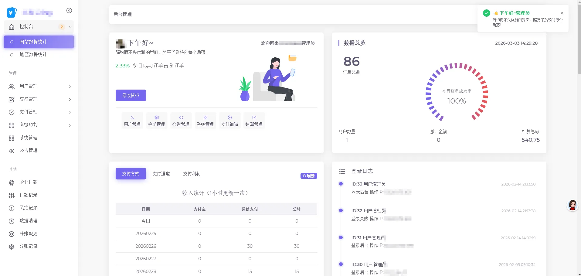 2026最新易支付开源模板前台+用户中心+后台三合一,模板,支付,第2张
