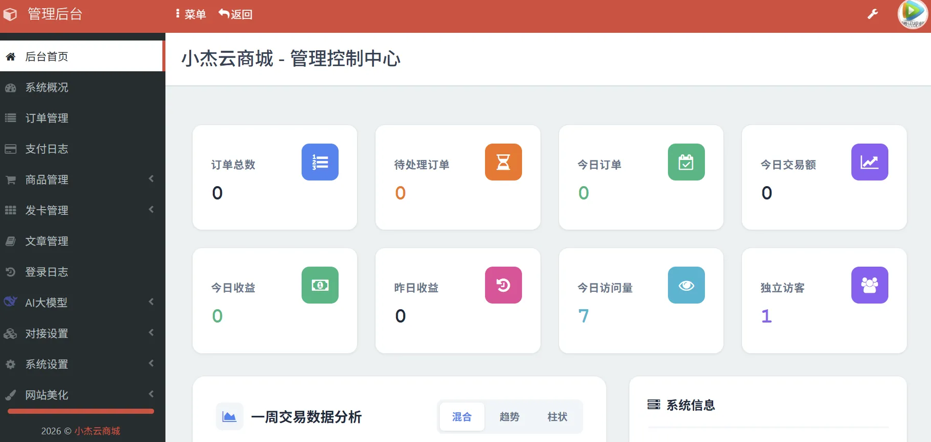 小杰云商城系统源码 完整版 全开源,管理,支持,人工智能,支付,适应,商城,黑名单,第3张