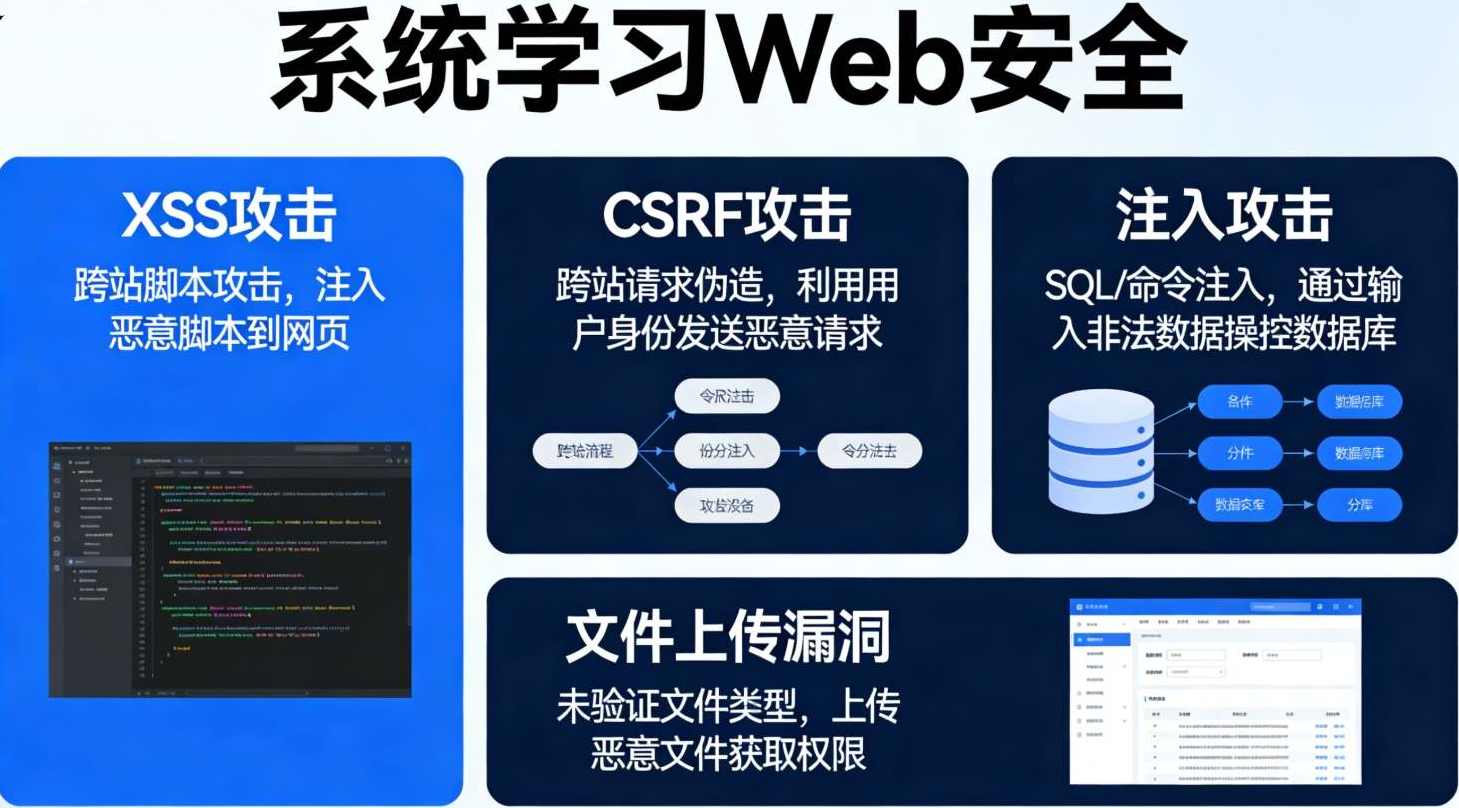 系统学习web安全、XSS、CSRF、注入攻击、文件上传漏洞,学习,课程,管理,专业,目标,合作,第1张