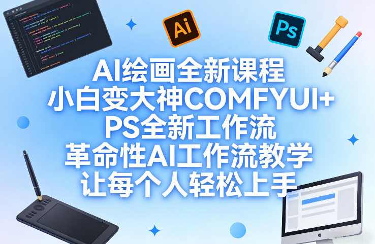 AI绘画全新课程，小白变大神COMFYUI+PS全新工作流，革命性AI工作流教学，让每个人轻松上手,课程,学习,创新,摄影,第1张