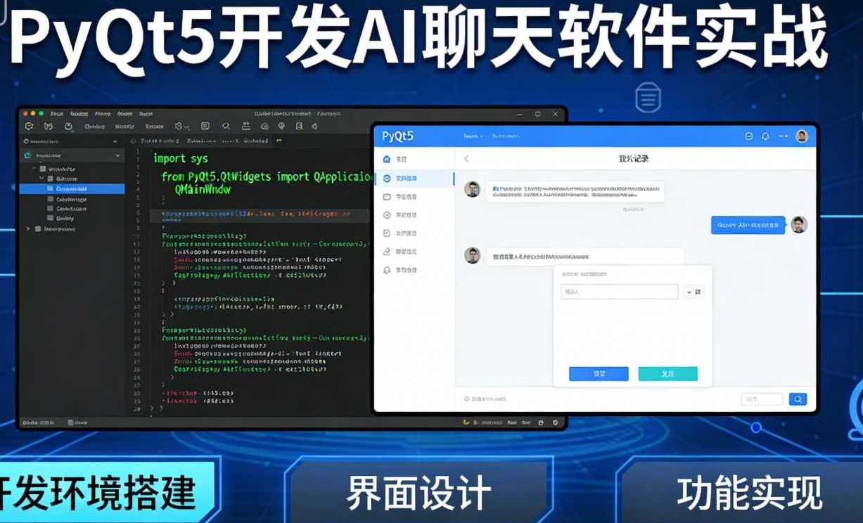 PyQt5开发AI聊天软件实战