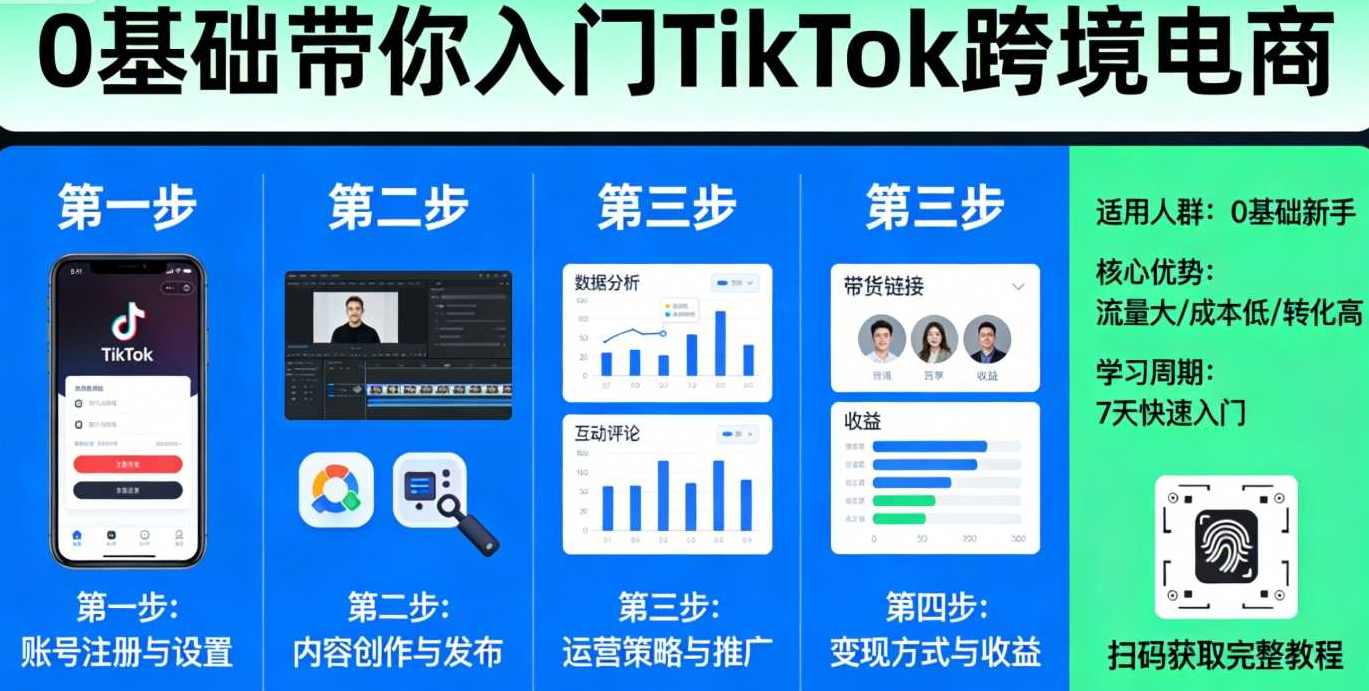 0基础带你入门海外抖音TikTok跨境电商