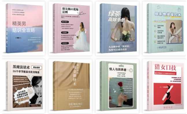 情爱有术13本PDF合集：《绿茶‮绪情‬操控术》《姣姬战术》《猎女口技》《婚恋中的吸金御财术》《精‮男英‬结识全攻略》《千金戏法》《绿‮高茶‬嫁手册》《读懂‮级超‬富豪》